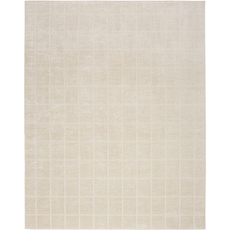 Nourison Serenity Home Geometric 10' x 14' Ivory Cream Indoor Area Rug