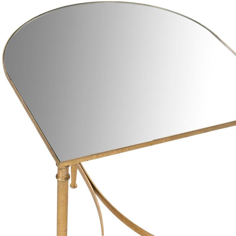 Nevin Mirror Top Gold Accent Table - Gold/Mirror - Safavieh.