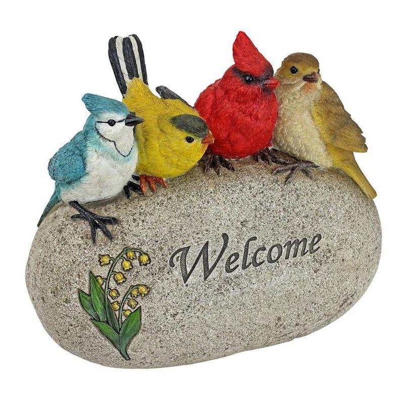 Design Toscano Birdy Welcome Sign Garden Stone Statue
