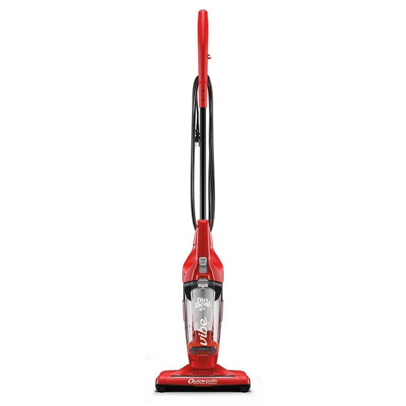 Dirt Devil Vibe 3-in-1 Corded Stick Vacuum Cleaner with Removable Hand Held Vacuum: Lightweight, Bagless, Multi-Surface, Red