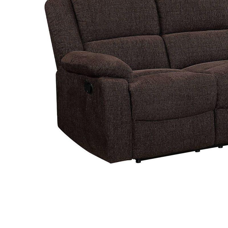 Acme Furniture 79" Madden Sofa Brown Chenille: Velvet Upholstery, Wood & Metal Frame, Reclines, No Assembly Required