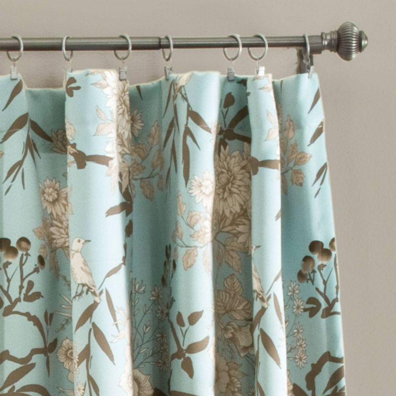 Botanical Garden Polyester Room Darkening Curtain Pair