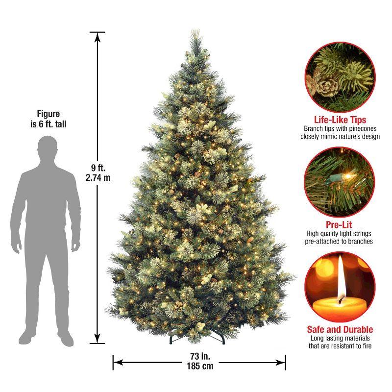 National Tree Company 9' Pre-lit Carolina Pine Artificial Christmas Tree with Clear Lights