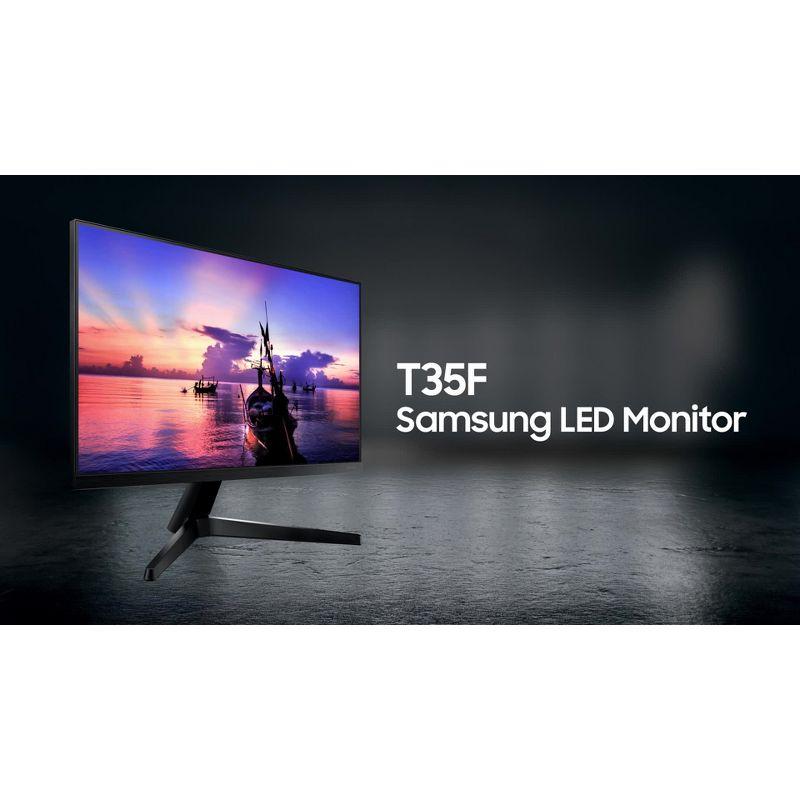 Samsung 24" FHD IPS Computer Monitor, AMD FreeSync,  HDMI & VGA (T350 Series) - Dark Blue/Gray