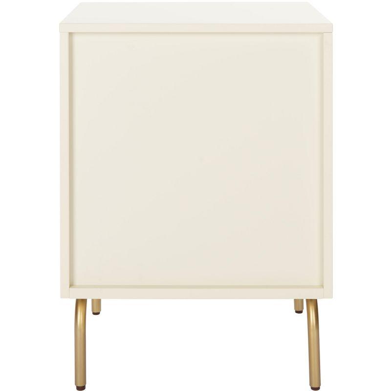 Genevieve 2 Drawer Nightstand - Cream/White Washed - Safavieh.