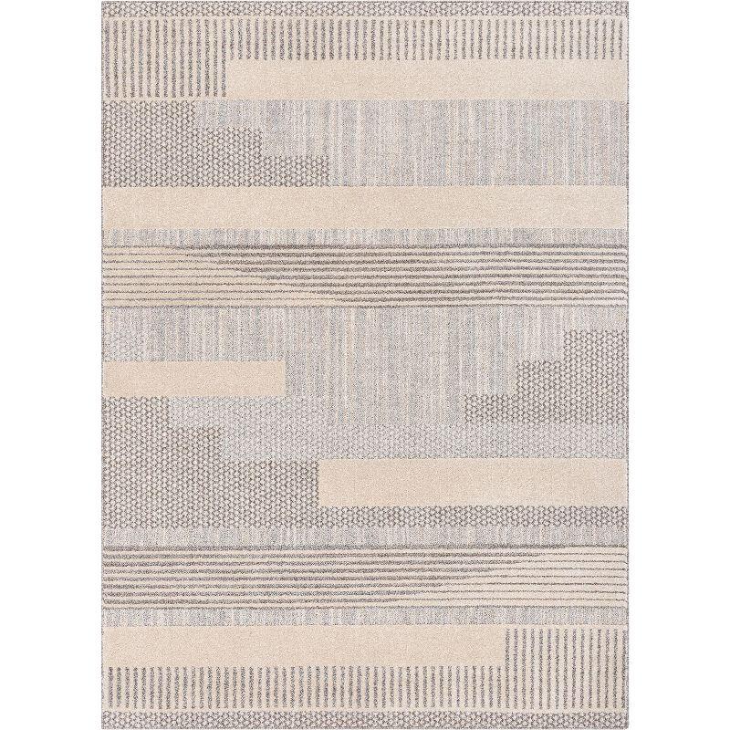 Marcone Briar Tribal Geometric Abstract Beige Looped Pile Rug