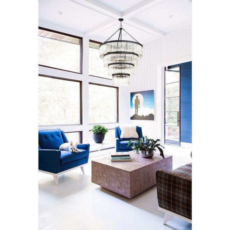 Crystorama Lighting Emory 22 - Light Chandelier in  Black Forged