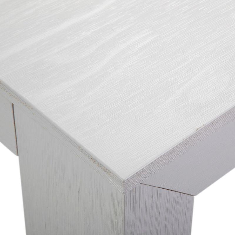 Plank+Beam 72" Modern Dining Table for 6, Solid Wood Rectangular Dining Table for Kitchen/Dining Room, White Wirebrush