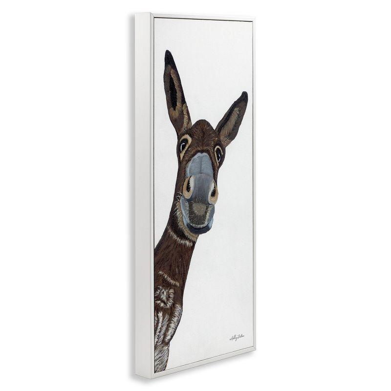 Stupell Industries " Donkey Peering Happily Casual Farm Animal Portrait " by Ashley Justice