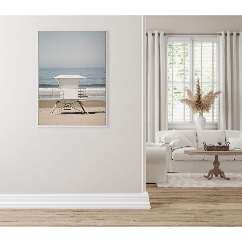 Sylvie Surf Shack Framed Canvas by Crystal Lynn Collins White - Kate & Laurel All Things Decor