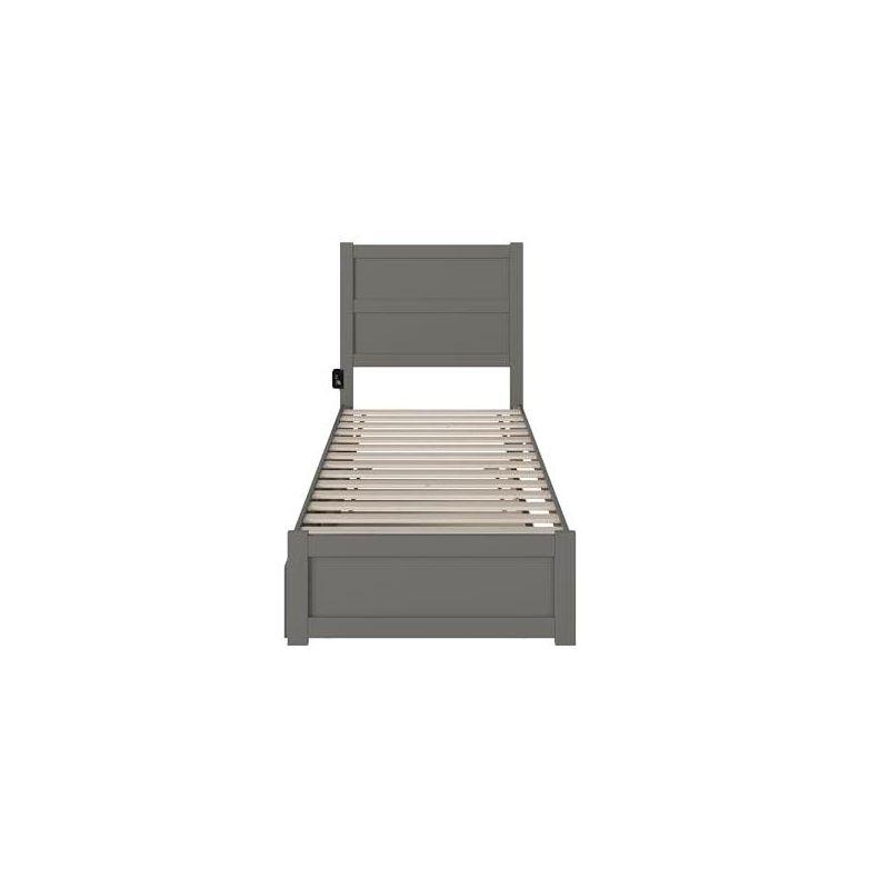 AFI Furnishings NoHo Platform Bed TXL with Footboard & TXL Trundle AG
