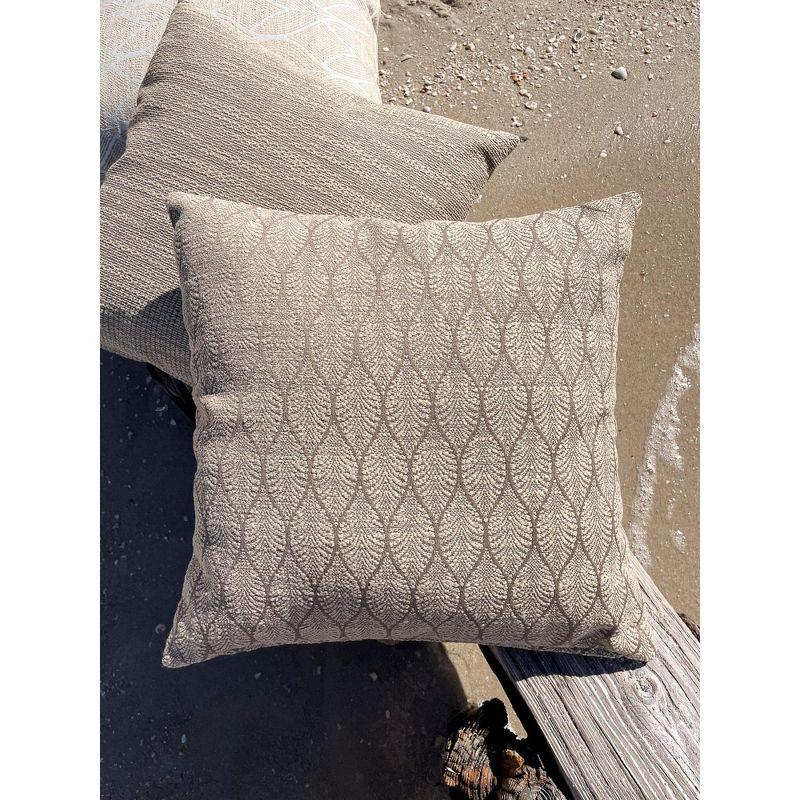 Summer Flora Mocha Indoor Outdoor Pillow