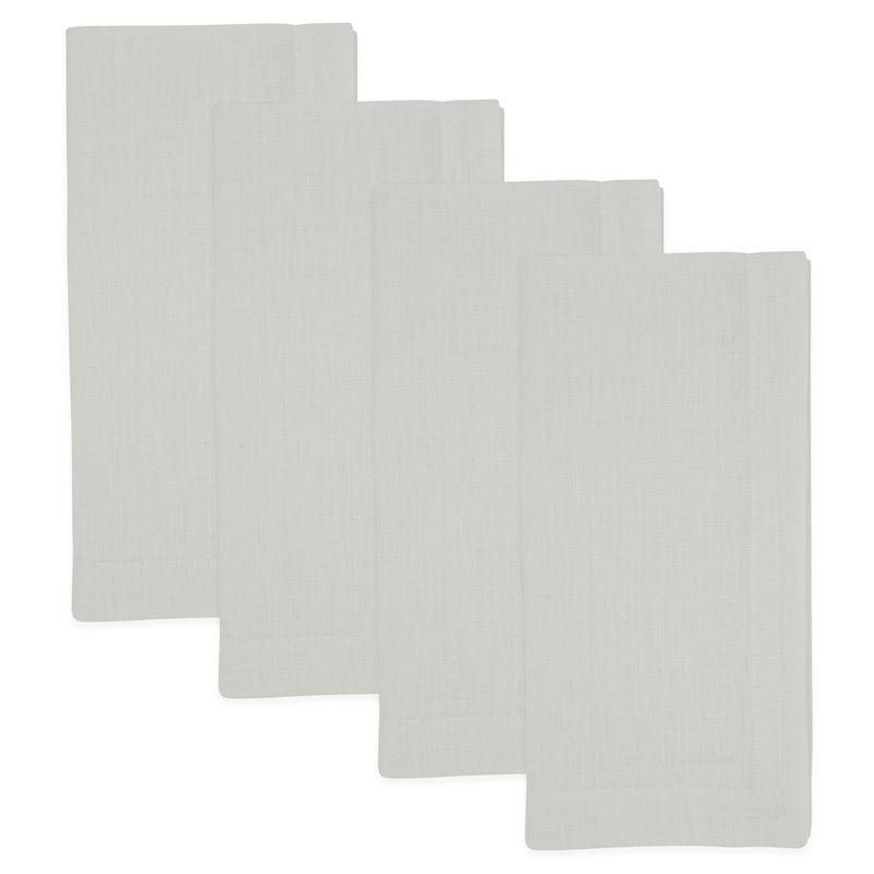 White Linen Tea Napkins Set of 4