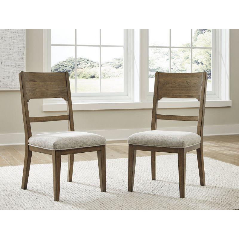 Signature Design by Ashley Cabalynn Traditional Dining Chair Set, Set of 2, Brown & Tan