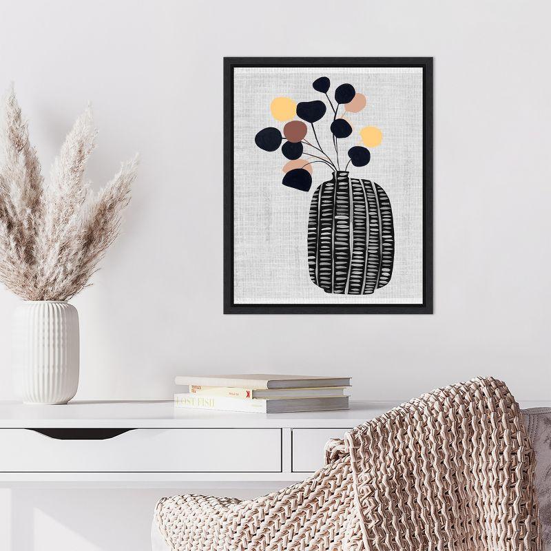 Amanti Art Decorated Vase with Plant III by Melissa Wang Canvas Wall Art Print Framed 16 x 20-in.