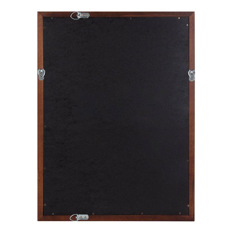 18" x 24" Hogan Wood Framed Decorative Wall Mirror Walnut Brown - Kate & Laurel: Rustic Rectangular, No Assembly Required