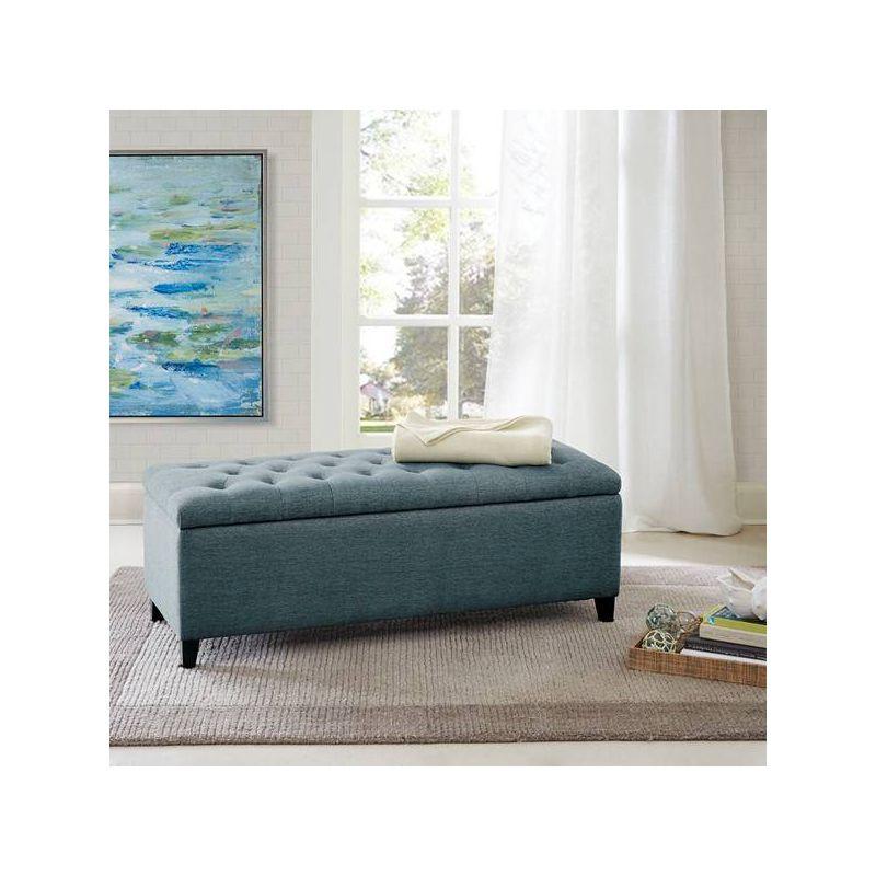 Selah Tufted Top Storage Bench Blue - Madison Park