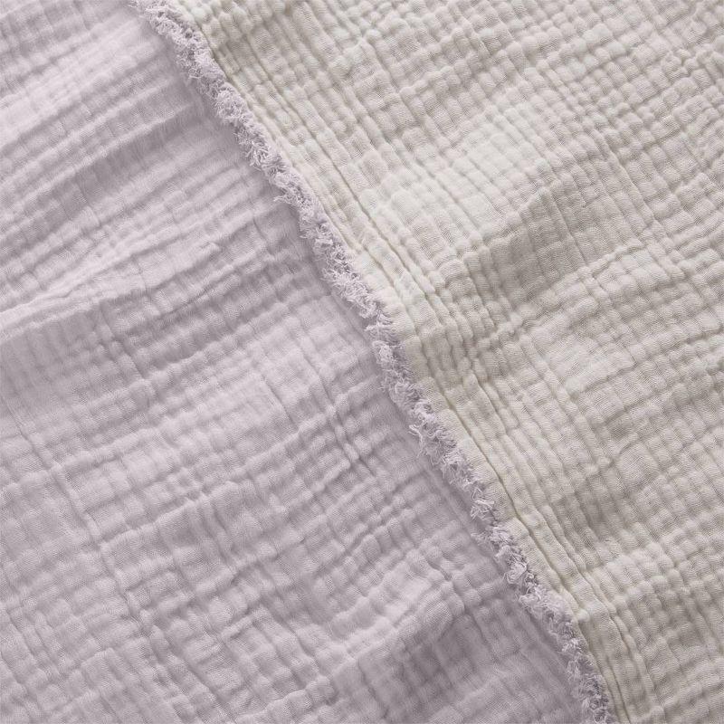 50"x60" Two Toned Organic Throw Blanket Lavender - Truly Soft: GOTS Certified, Reversible, Lightweight