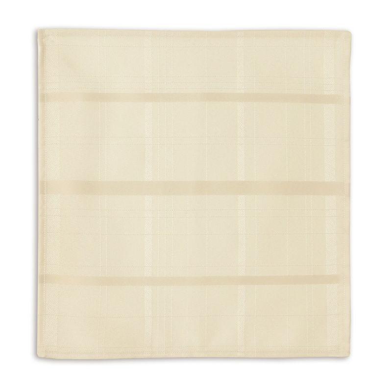 Elegance Plaid Stain Resistant Napkin Set of 4 - 17" x 17" - Beige - Elrene Home Fashions