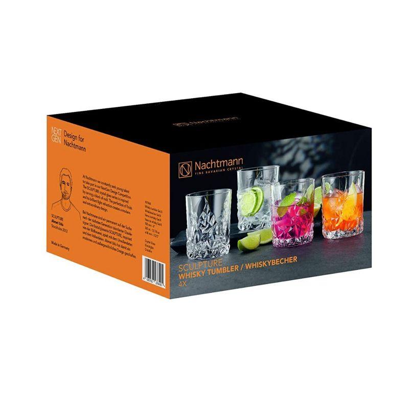 Nachtmann Sculpture Whiskey Tumbler, Set of 4,12.87 oz.