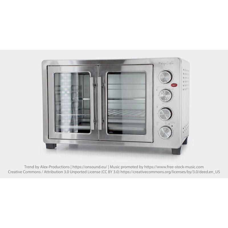 MegaChef 45L Electric French Door Rotisserie Convection Counter Top Oven