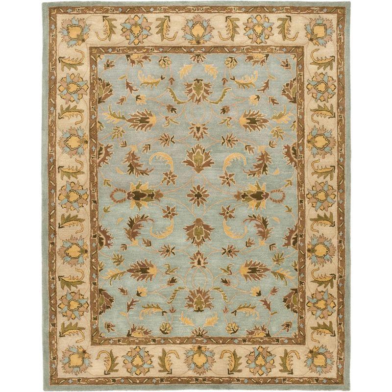 Heritage HG913 Hand Tufted Area Rug - Light Blue/Beige - 7'6"x9'6" - Safavieh.