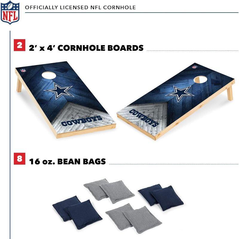 NFL Dallas Cowboys 2'x4' Wood Cornhole Set