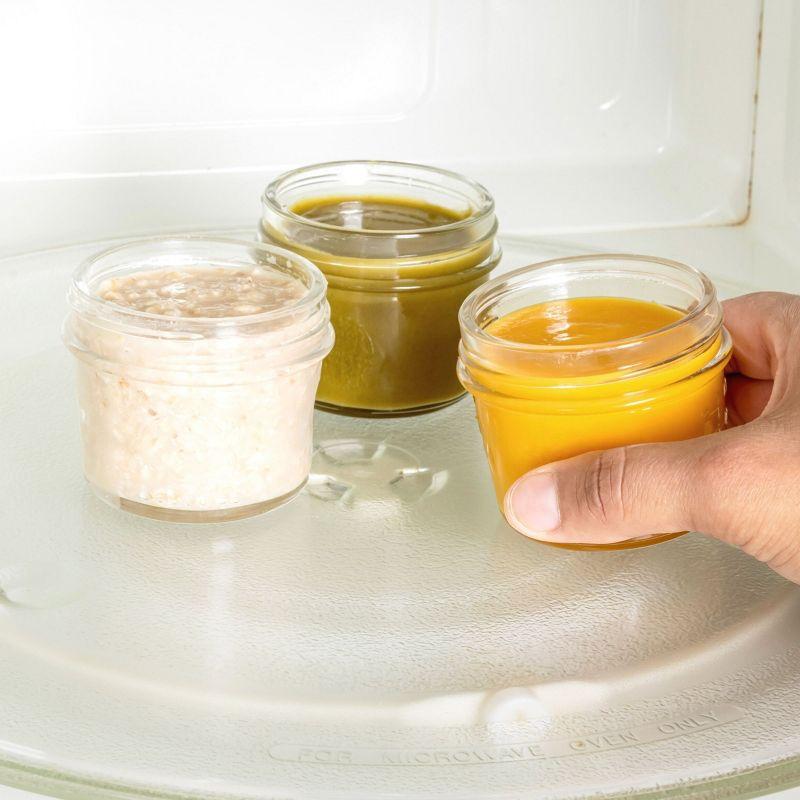 12pk Prep Baby Food Storage Containers, 4 oz Leak-Proof, BPA Free Glass Baby Food Jars for Feeding  (Terracotta)