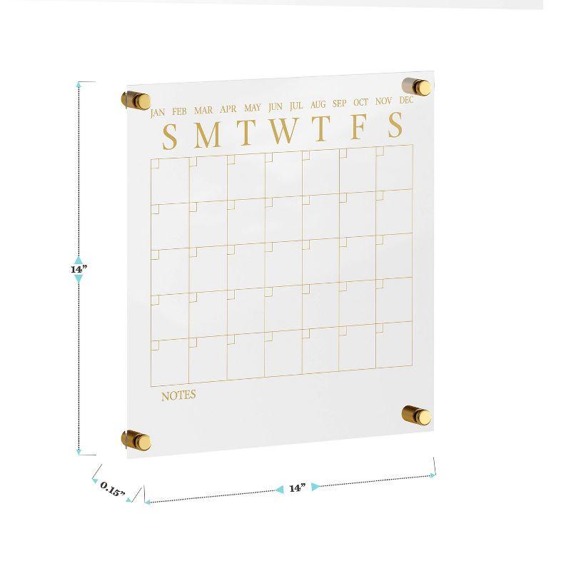 Thomas Martha Stewart Acrylic Wall Calendar with Dry Erase Marker and Mounting Hardware