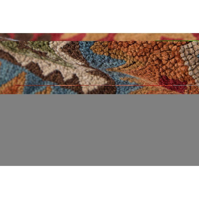 3'6"x5'6" Tangier Baylor Multi Area Rug - Momeni: Geometric Wool, Handmade Hooked, Medium Pile Rug