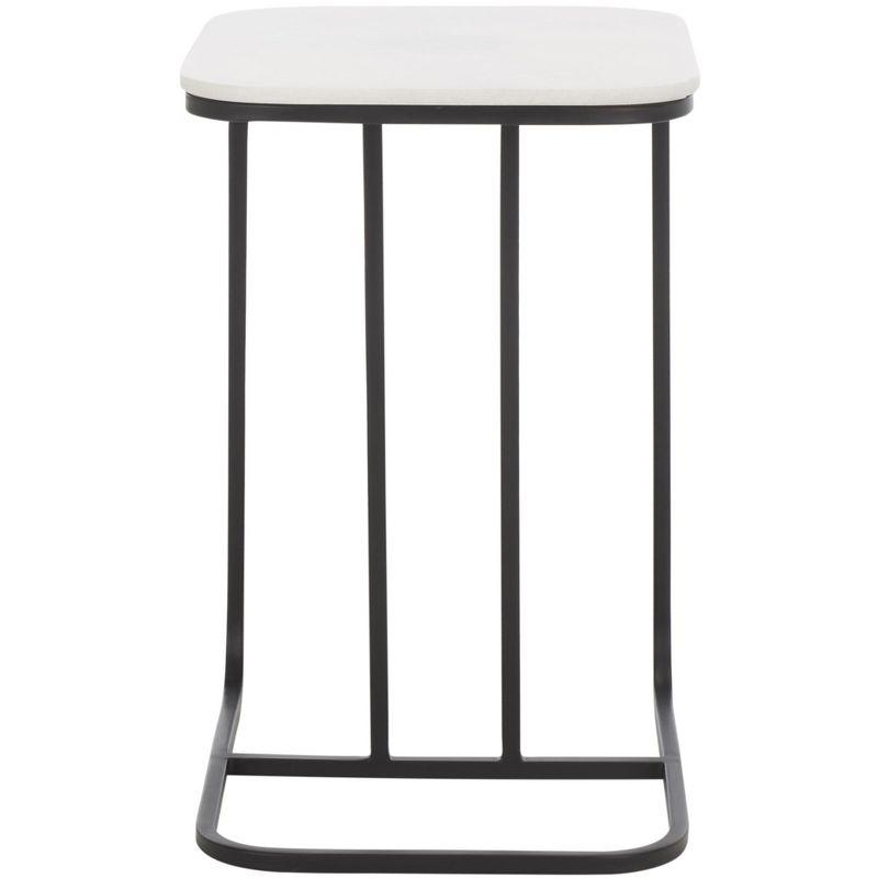 Yenna Accent Table - White Marble/Black - Safavieh