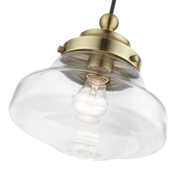 Livex Lighting Avondale 1 - Light Pendant in  Antique Brass