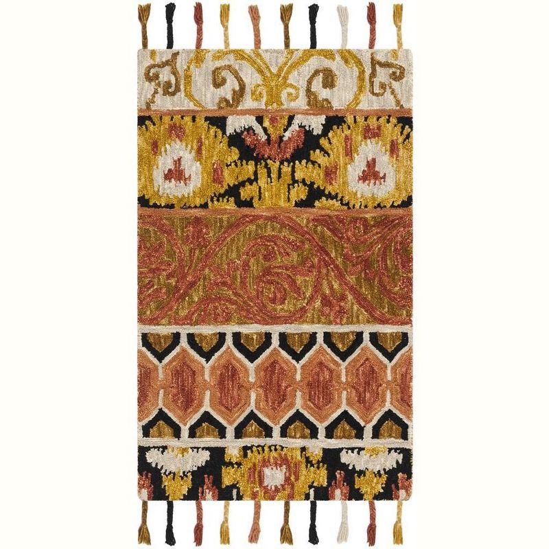 Suzani SZN203 Hand Hooked Indoor Accent Rug - Rust/Gold - 3'x5' - Safavieh.