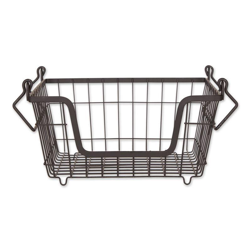 Metal Basket Black Square Small 11X11X6