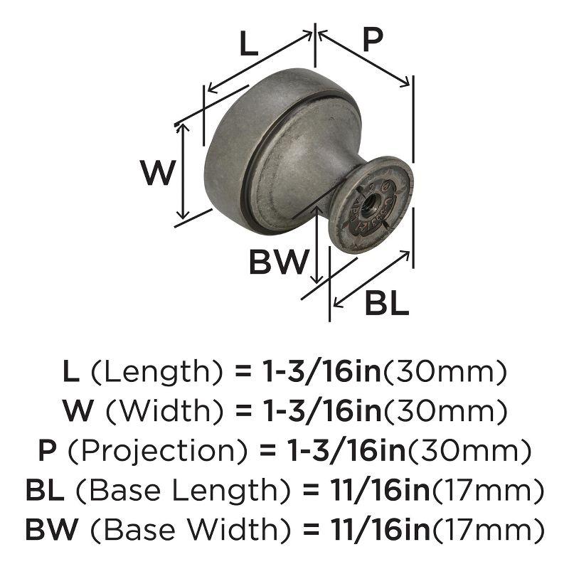 Highland Ridge 1 3/16" Diameter Mushroom Knob
