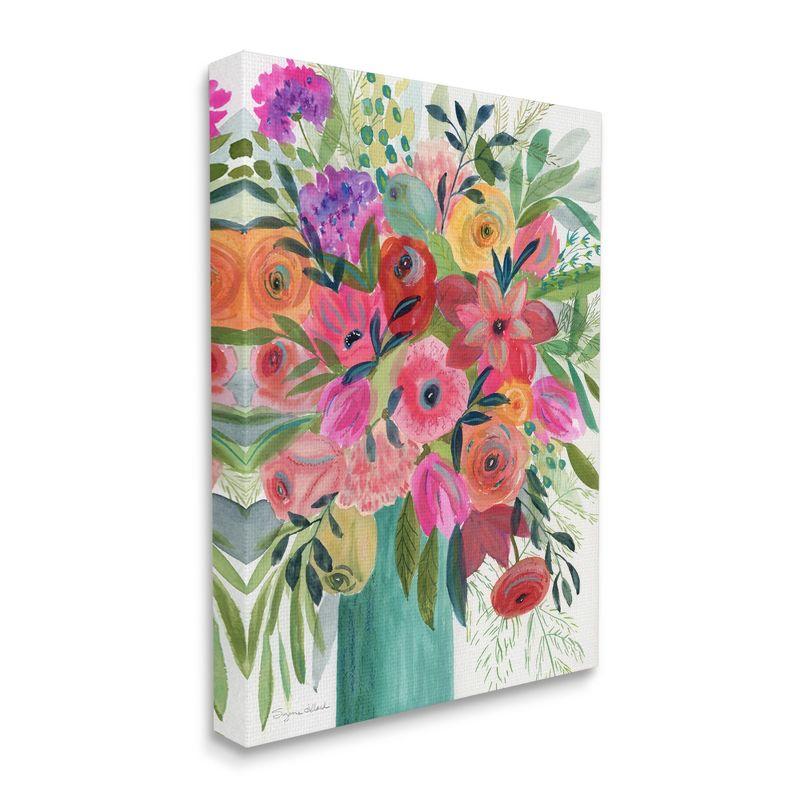 Stupell Industries Bold Red & Pink Mixed Bouquet Canvas Wall Art