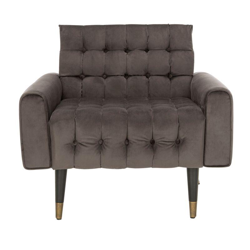 Amaris Tufted Accent Chair - ACH4503 - Shale/Black - Safavieh