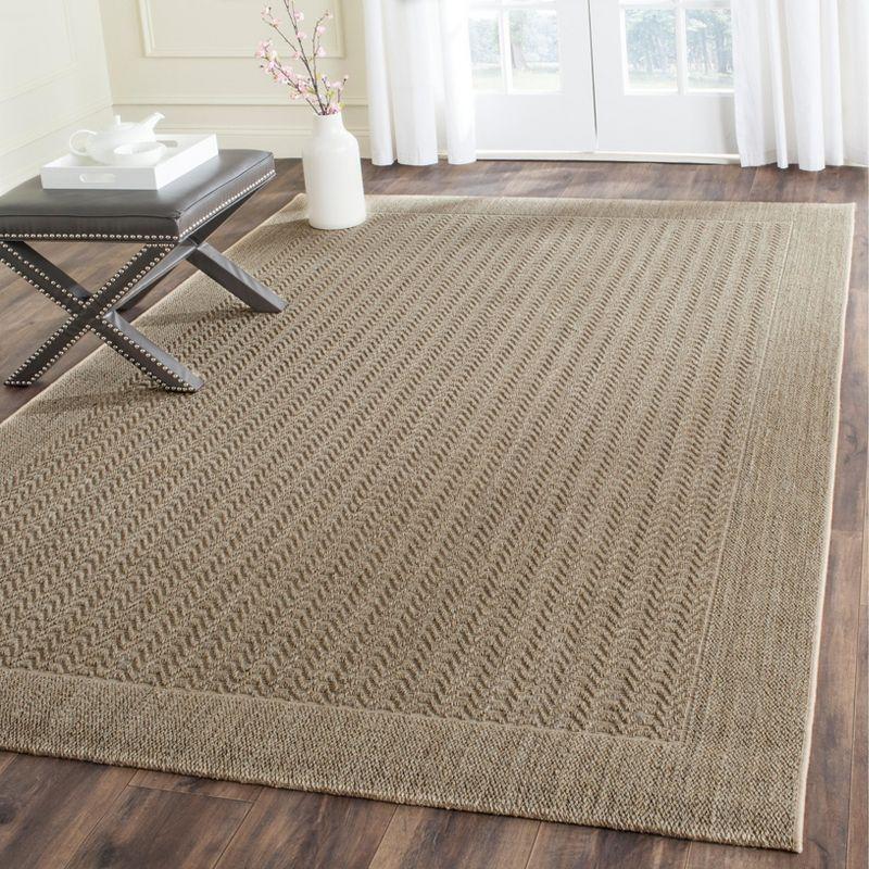 Desert Sand Geometric Sisal 6' x 9' Non-Slip Area Rug