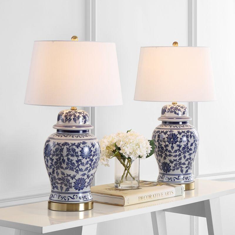 Arwen Table Lamp (Set of 2) - Blue/White - Safavieh.