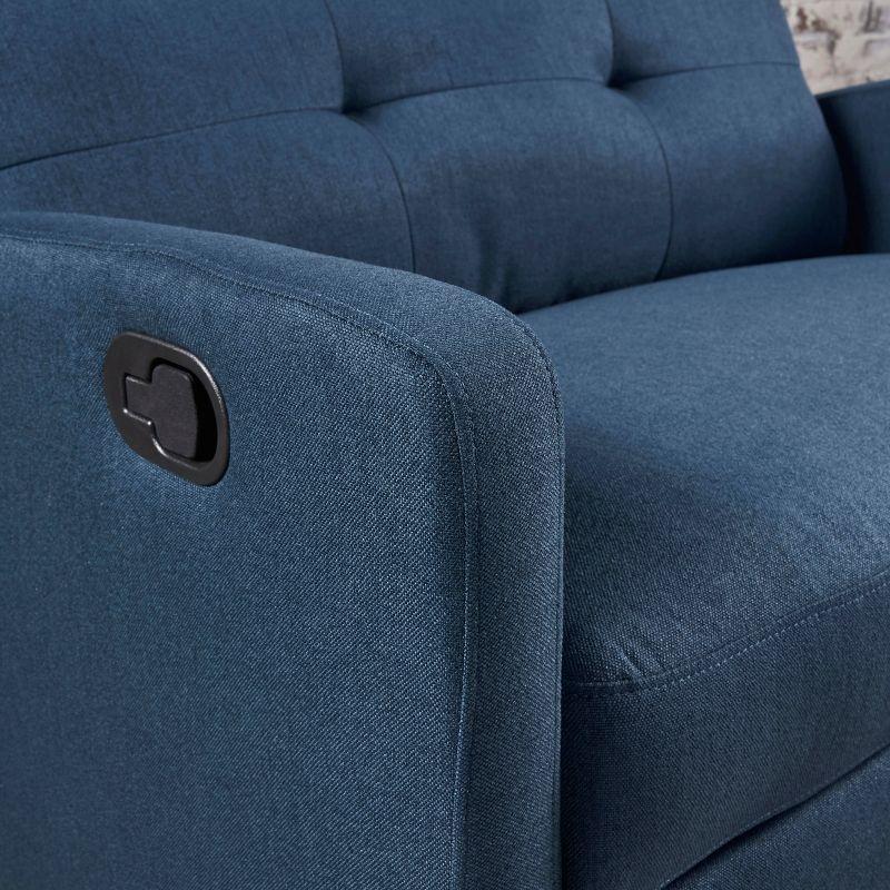 Christopher Knight Home Halima 2-Seater Recliner - Navy : Upholstered Polyester, Hardwood Frame