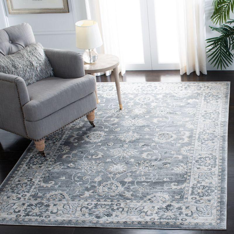 Isabella ISA940 Power Loomed Area Rug - Grey/Cream - 4'x6' - Safavieh