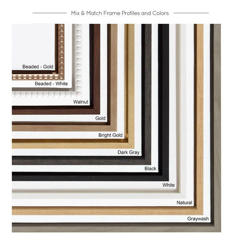 Kate & Laurel All Things Decor 23"x33" Sylvie Beaded Blank Vintage Framed Canvas Wall Art Gold: Transitional Style, Beaded Plastic Frame