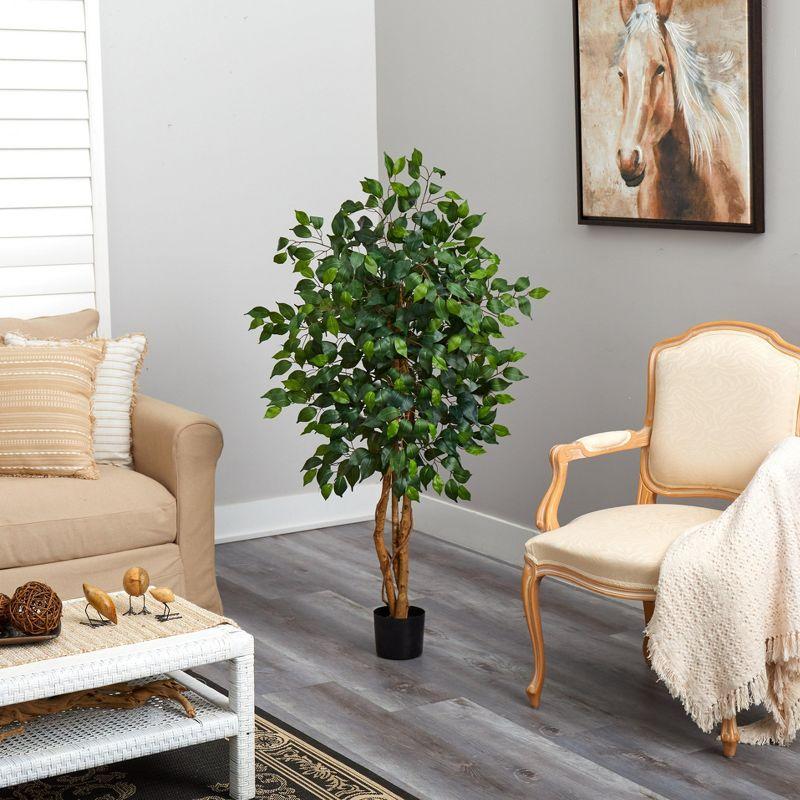 Nearly Natural 4-ft Ficus Silk Tree