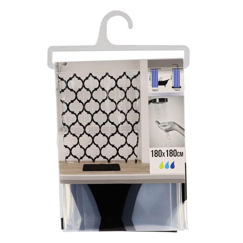 Evideco Abstract Transparent Peva Shower Curtain