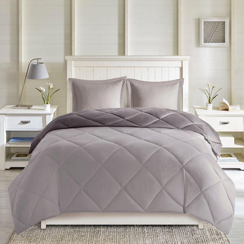 3M Scotchgard Reversible Down Alt Comforter Set