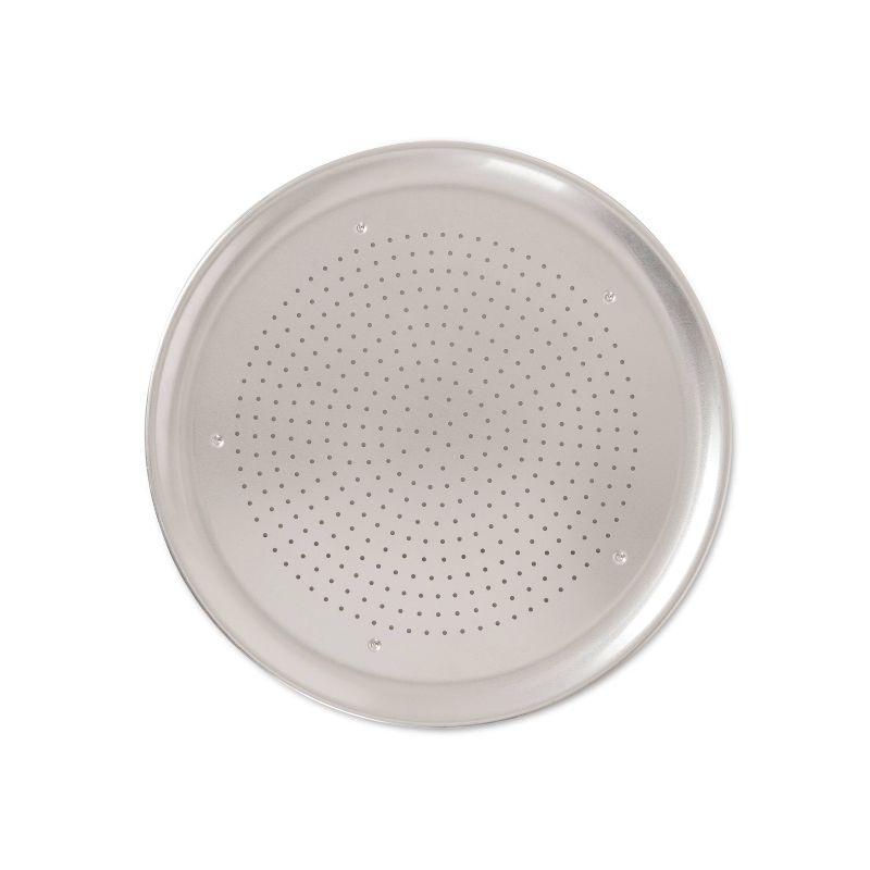 Nordic Ware Naturals Large Pizza Pan: Aluminum Round Pizza Tray, Oven-Safe, Hand Wash, 16" Silver Baking Pan
