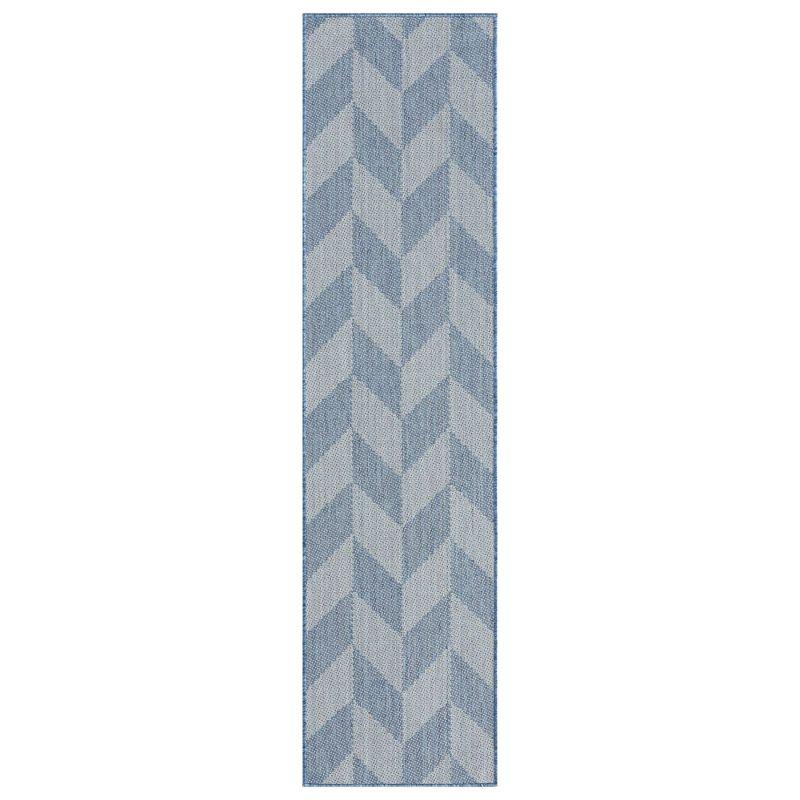 Nicole Miller Nicole Miller New York Patio Country Calla Herringbone Indoor/Outdoor Runner Area Rug