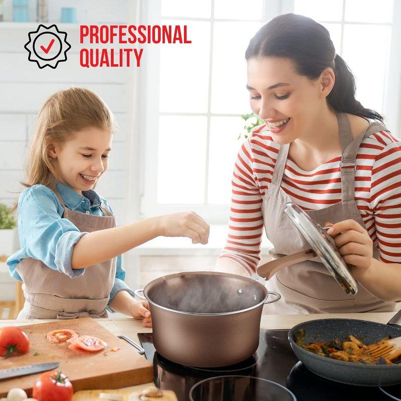 14 - Piece Non-Stick Carbon Steel Cookware Set