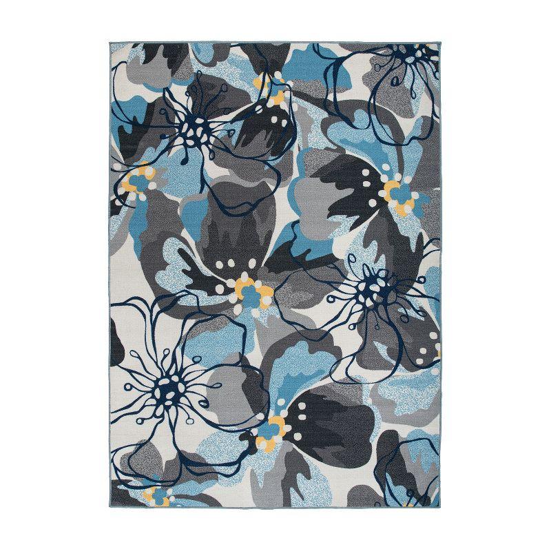 World Rug Gallery Modern Floral Non-Slip (Non-skid) Area Rug