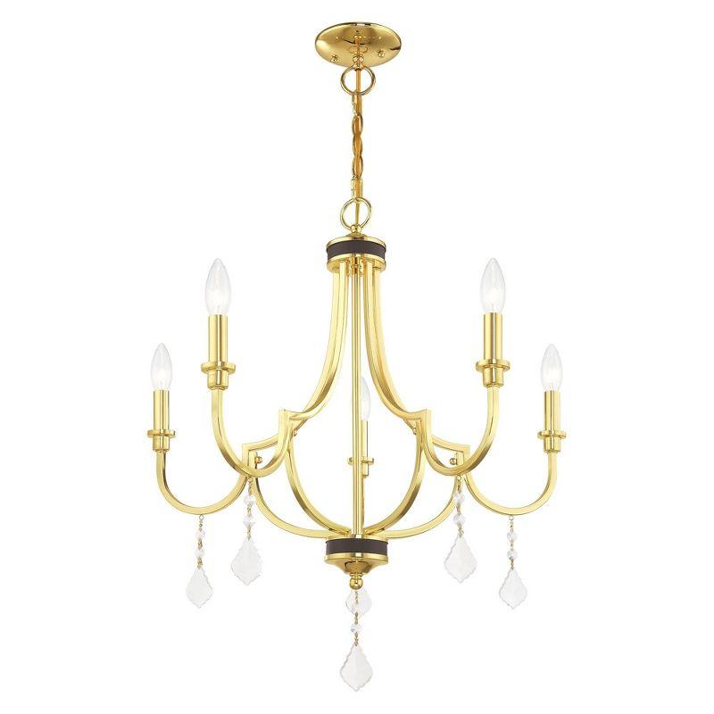 Livex Lighting Glendale 5 - Light Chandelier in  Polished Brass